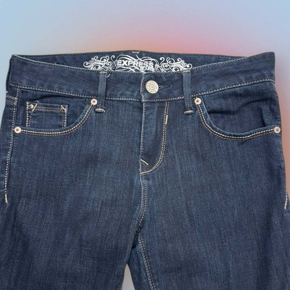 EXPRESS Women’s 2 MID RISE JEAN LEGGING Blue Jeans